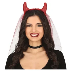 Diadema de Diablesa Vil con Velo