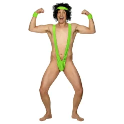 Disfraz Biquini de Borat color verde de Lycra