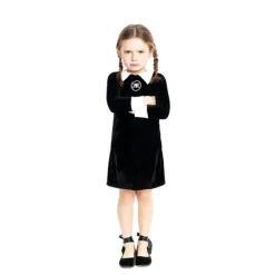 Disfraz Clásico Negro de Niña Siniestra para Bebé y Niña