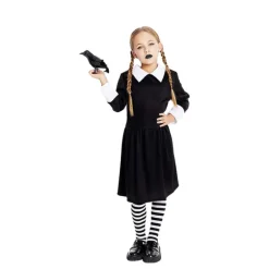 Disfraz Clásico Negro de Niña Siniestra para Niña y Adolescente