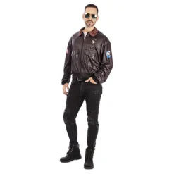 Disfraz de Aviador para Hombre con Chaqueta Estilo Militar