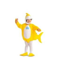 Disfraz de Baby Shark amarillo con capucha para bebé y niños