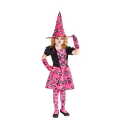 Disfraz de Bruja Mininos Rosa para niña