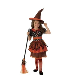 Disfraz de Bruja Negra y Naranja para niña