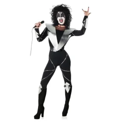 Disfraz de Cantante de Rock Maquillada para Mujer