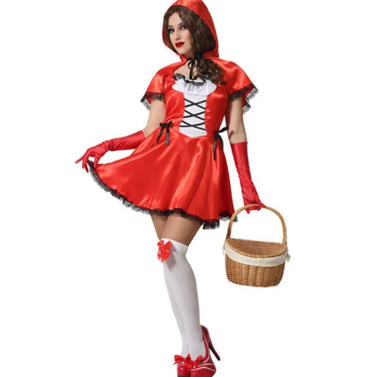 Disfraz de Caperucita Encantadora con Lazos para Mujer
