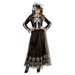 Disfraz de Catrina Blanco y Negro para mujer