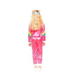 Disfraz de Chándal Rosa Años 80 para niña
