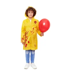Disfraz de Chubasquero Amarillo Sangriento para Niño