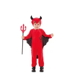 Disfraz de Demonio con tridente dibujado para niño y bebé
