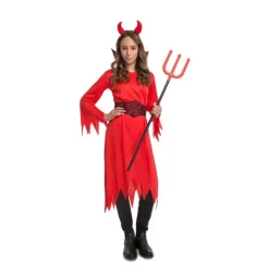 Disfraz de Diablesa con cuernos para niña