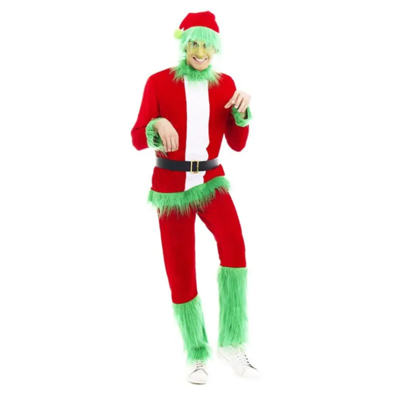 Disfraz de Duende Gruñón de Navidad Verde para Hombre