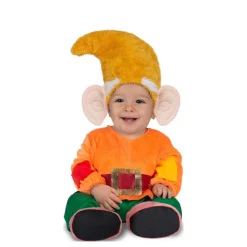 Disfraz de Enanito naranja con gorro para bebé y niño