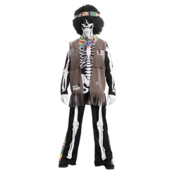 Disfraz de Esqueleto Hippie para adultos
