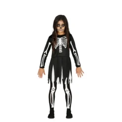 Disfraz de Esqueleto Negro para niña