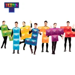 Disfraz de Figura de Tetris Azul Claro para adultos