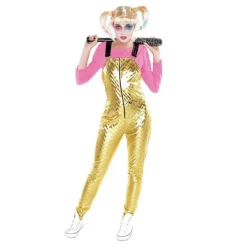 Disfraz de Harley Quinn Dorada para Mujer