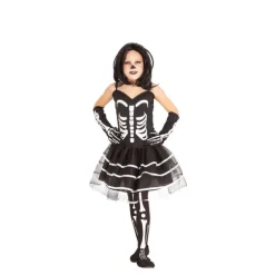 Disfraz de Miss Huesos para niña