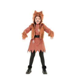 Disfraz de Niña Lobo con guantes para niña