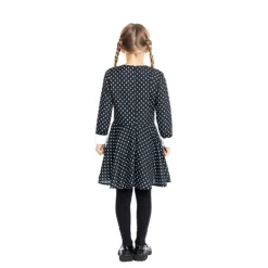 Disfraz de Niña Siniestra con Estampado de Calavera