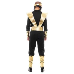 Disfraz de Ninja Kombat Serpiente negro y dorado para hombre