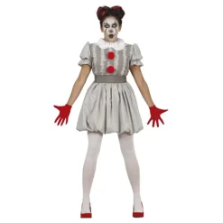 Disfraz de Payasa Blanca Demoníaca para mujer