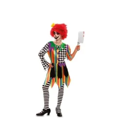Disfraz de Payasa Siniestra Multicolor para niña