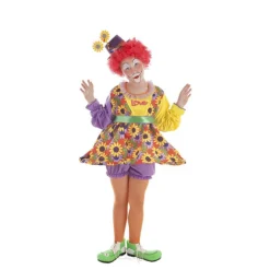 Disfraz de Payasita con Flores para niña