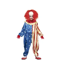 Disfraz de Payaso Patriota Malvado para niños
