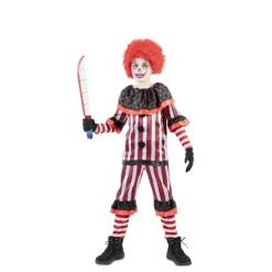 Disfraz de Payaso Sangriento Rojo para niño