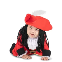 Disfraz de Pirata Garfio Rojo para Bebé y Niña