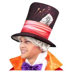 Disfraz de Sombrerero Loco Naranja y Azul para Hombre