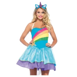 Disfraz de Unicornio Arcoíris para mujer