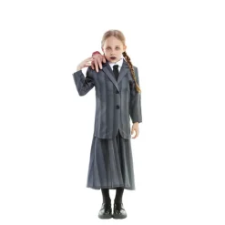 Disfraz de Uniforme Rayas Miércoles para Niña y Adolescente