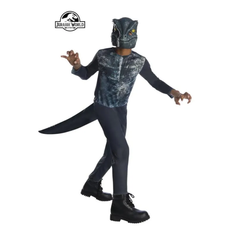 Disfraz de Velociraptor Jurassic World Opp con máscara para niño