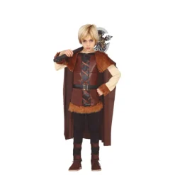 Disfraz de Vikinga marrón para niña