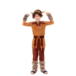 Disfraz de Vikingo Marrón Guerrero para niño
