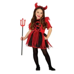 Disfraz para niñas de Diablesa rojo y negro