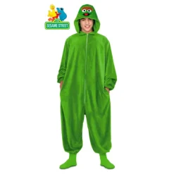 Disfraz Pijama de Oscar el Gruñón para adultos