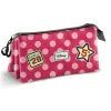 Disney Minnie Mouse Class Estuche Portatodo Triple, Rosa