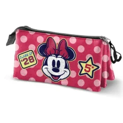 Disney Minnie Mouse Class Estuche Portatodo Triple, Rosa