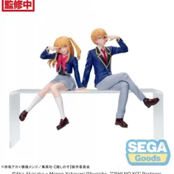 Estatua PVC Oshi No Ko PM Perching Aqua Uniform 14 cm