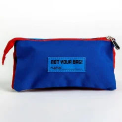 Estuche Portatodo 3 Compartimentos Spiderman Azul 100% Poliéster