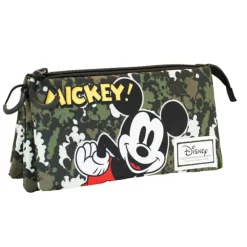 Estuche portatodo Mickey Mouse Verde Militar