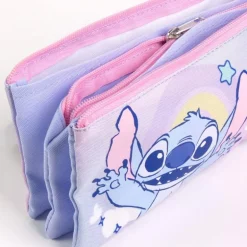 Estuche Portatodo Stitch con 3 Compartimentos - Lilac