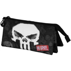 Estuche Portatodo Triple Marvel Punisher Skull
