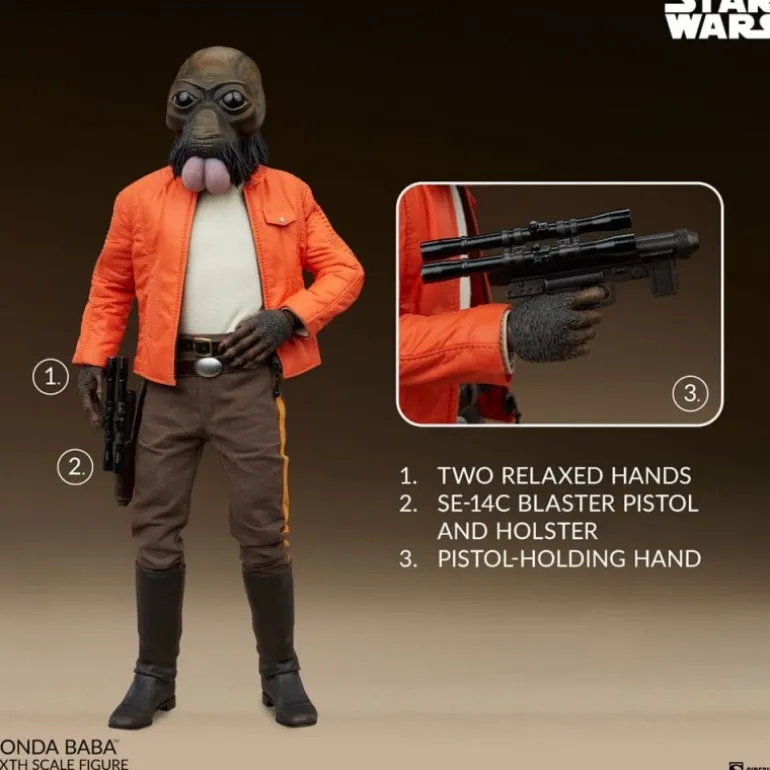Figura articulada Star Wars Ponda Baba 30 cm Sideshow Collectibles