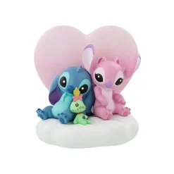 Figura lampara Stitch & Ángel Corazón