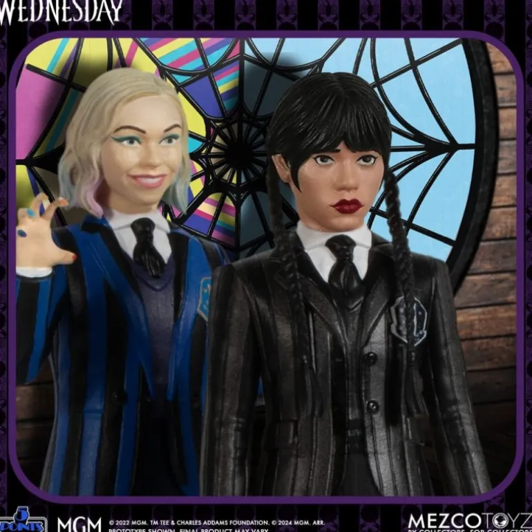 Figuras Wednesday & Enid 5 Points Mezco Toys Miércoles