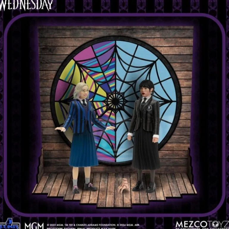 Figuras Wednesday & Enid 5 Points Mezco Toys Miércoles